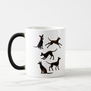 Podenco and Galgo drawing black and white Color Morph Mug