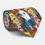 Podenco in Town Painting by Alfred Fox Neck Tie