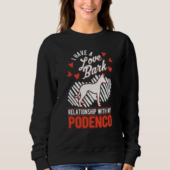 Podenco Valentine's Day Ibizan Hound Podenco Sweatshirt (Front)