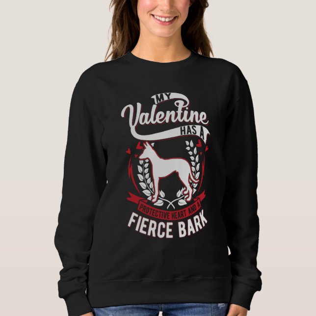 Podenco Valentine's Day Ibizan Hound Podenco Sweatshirt (Front)