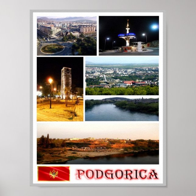 Podgorica - Montenegro - Mosaic - Poster (Front)