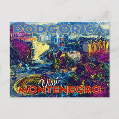 Podgorica Montenegro Postcard
