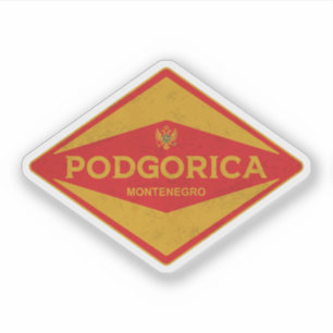 Podgorica Montenegro Vintage Sticker
