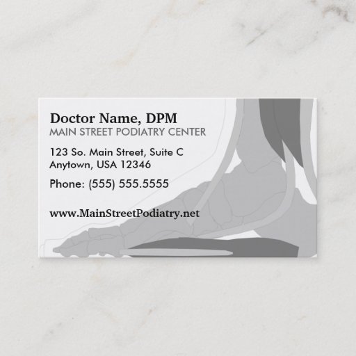 Customizable Podiatrist / Appointment Card Business Card Template