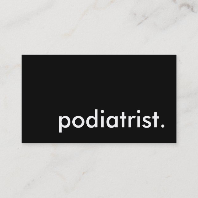 podiatrist. business card (Front)