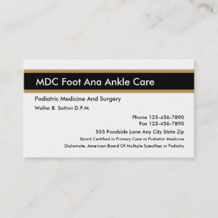 Podiatrist Business Cards