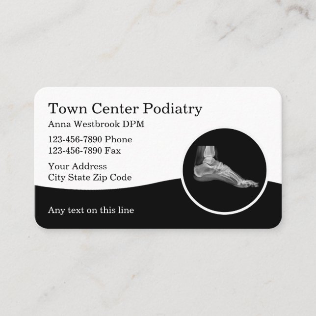 Podiatrist Foot And Ankie Business Cards (Front)