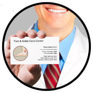 Podiatrist Foot And Ankle Care Medical Business Card