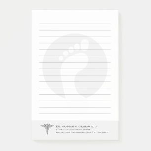 Podiatrist Foot Doctor Customizable Lined Post-it Notes