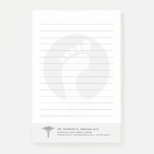 Podiatrist  Foot Doctor Customizable Lined Post_it Notes