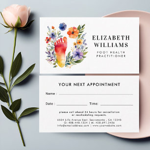 Podiatrist Foot Health Practitioner Modern Appointment Card