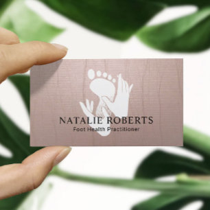 Podiatrist Foot Massage Therapist Vintage Pink Zen Business Card
