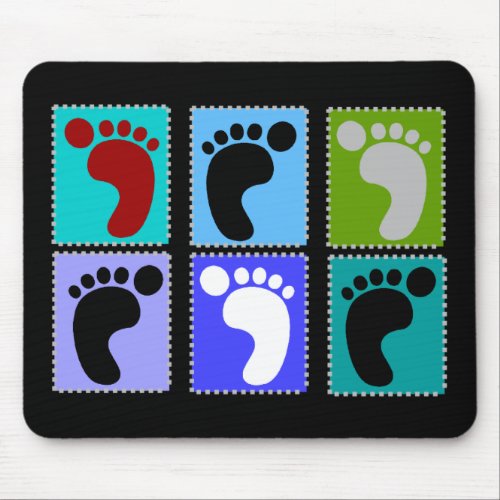 Podiatrist Gifts Popart Design of Feet Mouse Pad
