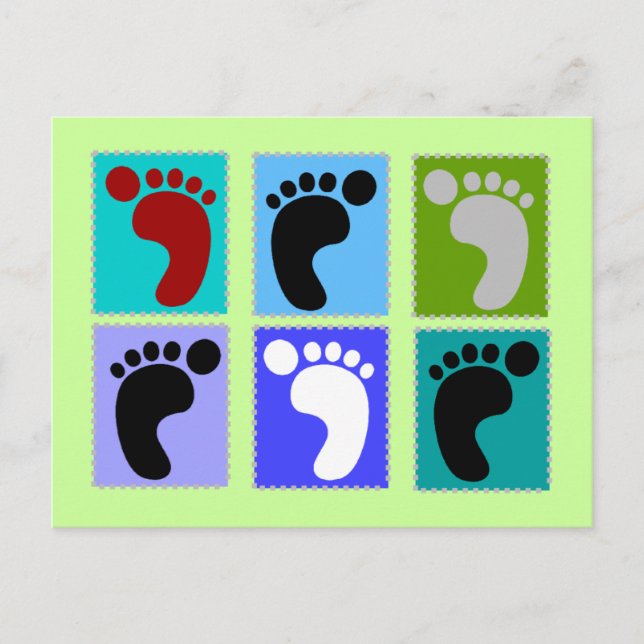 Podiatrist Gifts Popart Design of Feet Postcard (Front)