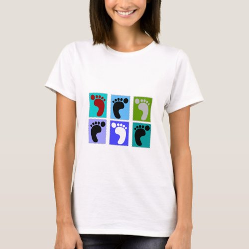 Podiatrist Gifts Popart Design of Feet T_Shirt