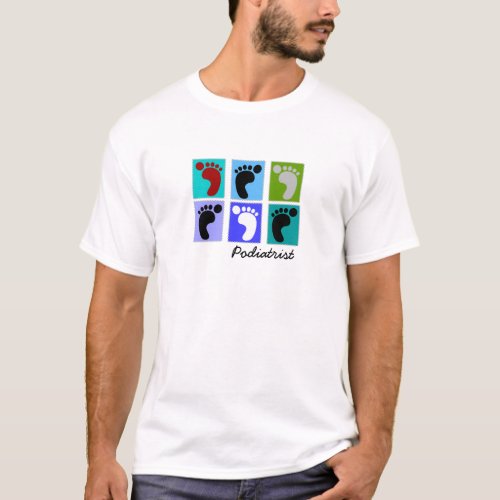 Podiatrist Gifts Popart Design of Feet T_Shirt