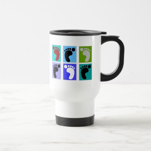 Podiatrist Gifts Popart Design of Feet Travel Mug