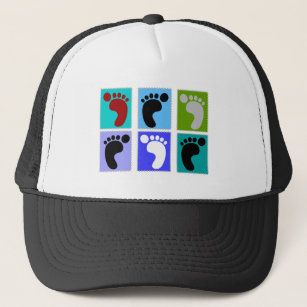 Podiatrist Gifts Popart Design of Feet Trucker Hat