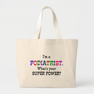 Podiatrist humor large tote bag