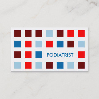 PODIATRIST (mod squares) Business Card