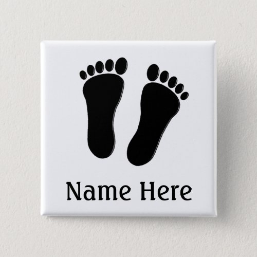 Podiatrist Name Buttons Customizable BW