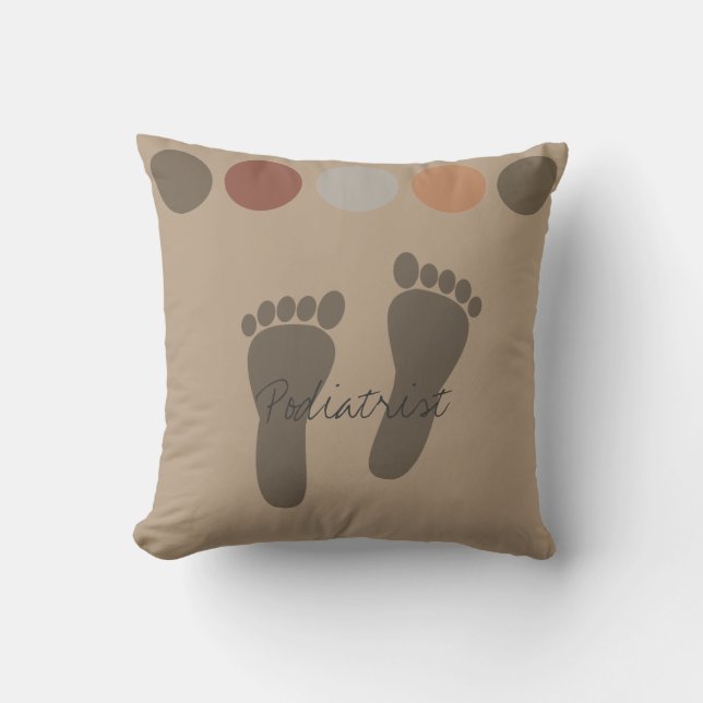 Podiatrist Nap Pillow Brown II (Front)