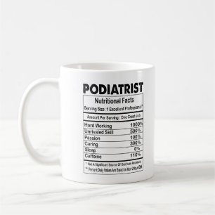 Podiatrist Nutrition Facts 11oz Coffee Mug