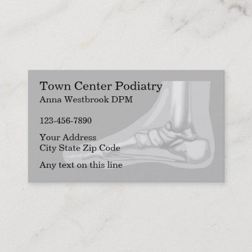 Podiatrist Office Of Podiatry Business Cards