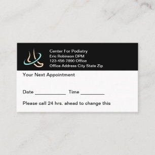 Podiatrist Patient Office Appointment Cards Design