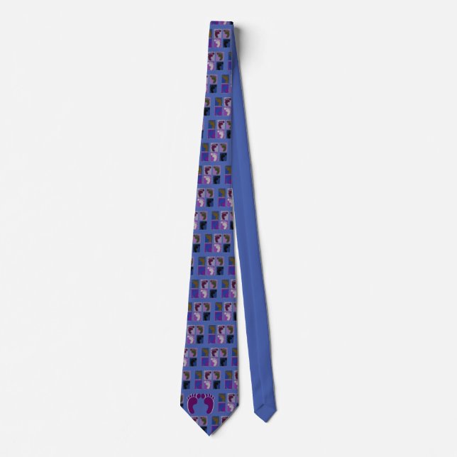Podiatrist Pop art Feet Mens Blue Neck Tie (Front)