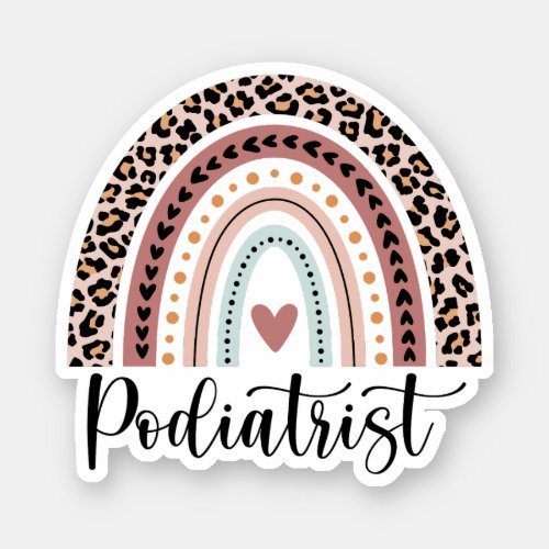 Podiatrist Rainbow Funny Podiatrist Gifts Sticker