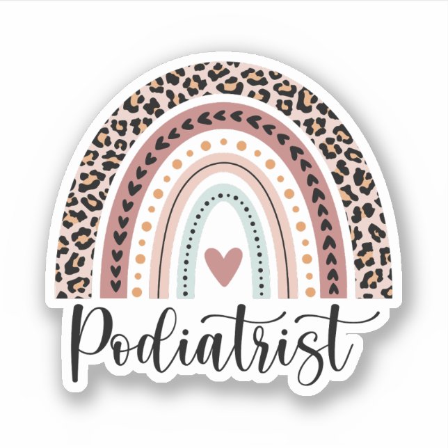 Podiatrist Rainbow, Funny Podiatrist Gifts Sticker (Front)