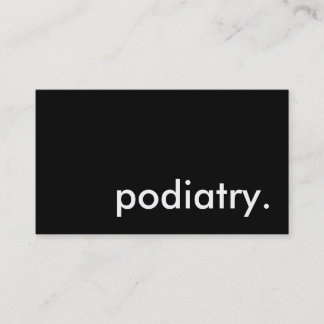 podiatry. business card