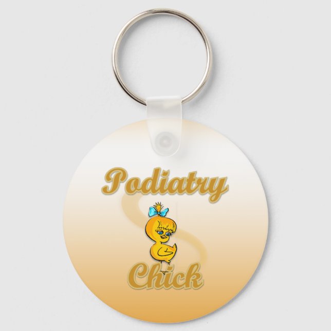 Podiatry Chick Keychain (Front)