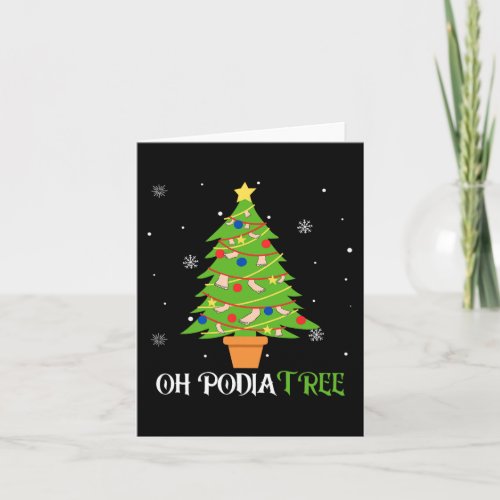 Podiatry christmas tree podiatrist foot medical as card