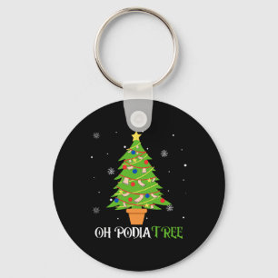 Podiatry Christmas Tree Podiatrist Foot Medical Is Keychain