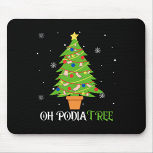 Podiatry Christmas Tree Podiatrist Foot Medical Is Mouse Pad