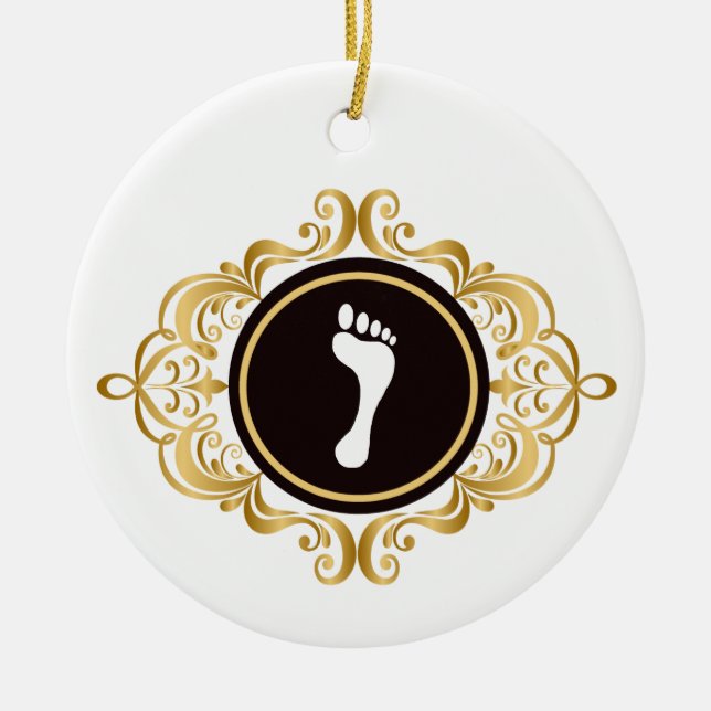 Podiatry Day Foot Silhouette Ornament (Front)