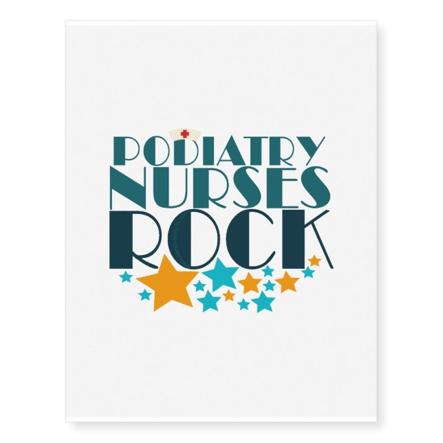 Podiatry Nurses Rock Temporary Tattoos (Front)