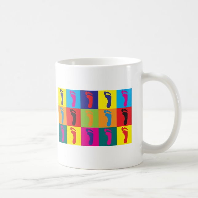 Podiatry Pop Art Coffee Mug (Right)