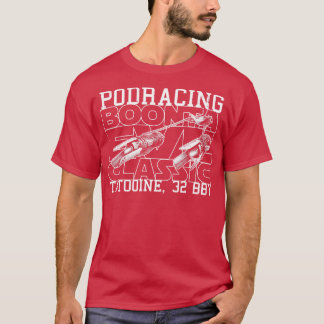 Podracing Scifi Fictional Futuristic Racing Retro  T-Shirt