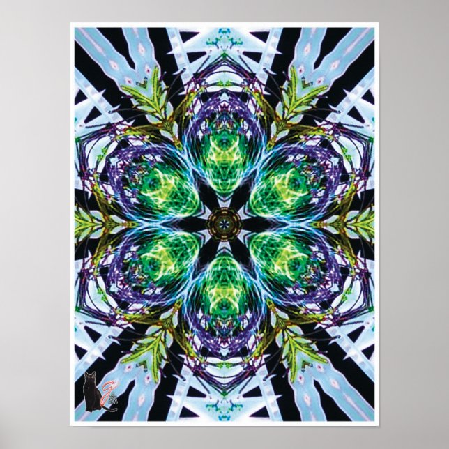 Pods Kinetic Collage Kaleidoscope Poster (Front)