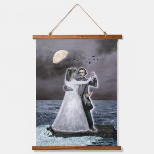 Poe and Annabel Lee Dancing by the Sea Hanging Tapestry