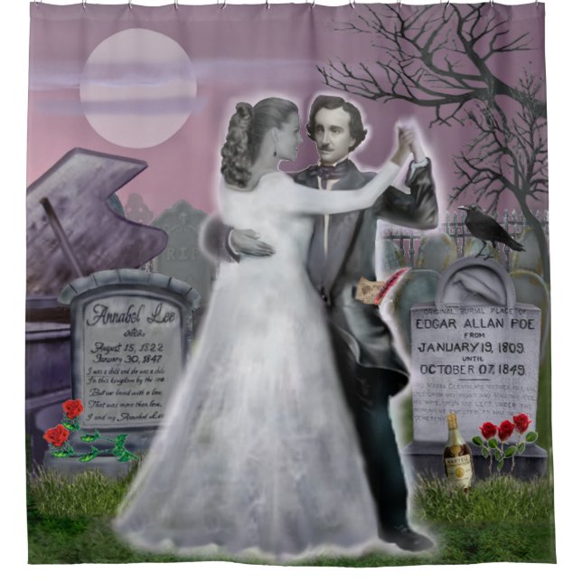 Poe and Annabel Lee Eternally Shower Curtain (Front)