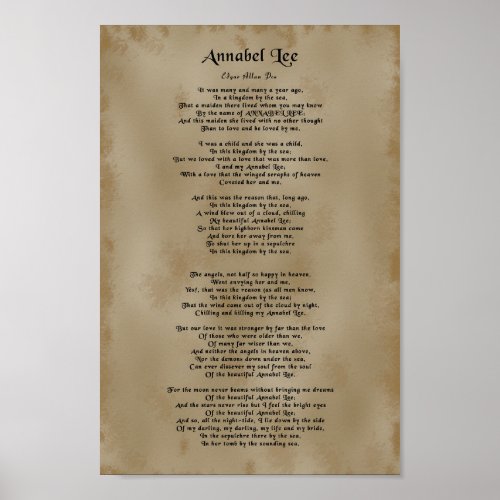 Poe Annabel Lee Poster