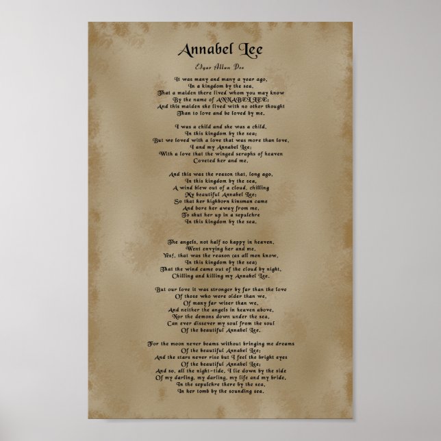 Poe, Annabel Lee Poster (Front)