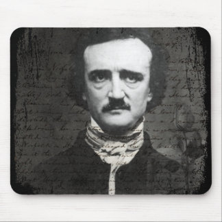 Poe Black and White Grunge Mouse Pad