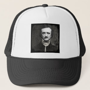 Poe Black and White Grunge Trucker Hat