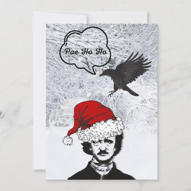 Poe Ho Ho Holiday Card (Front)