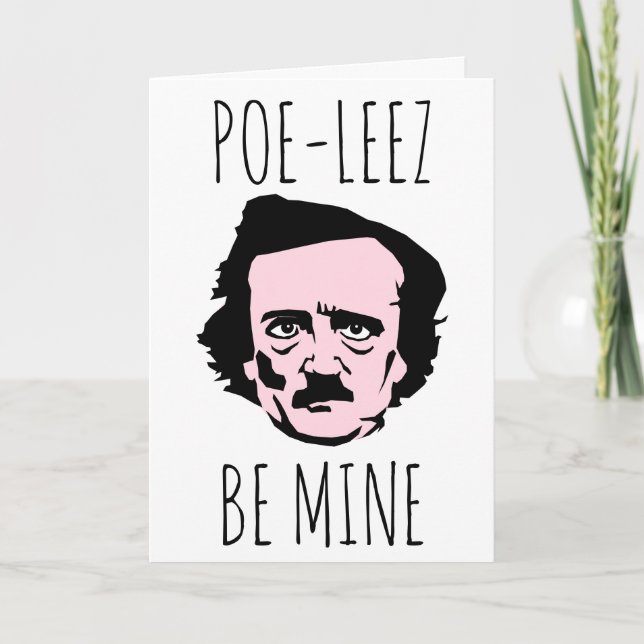 Poe Leez Be Mine Valentine Holiday Card (Front)